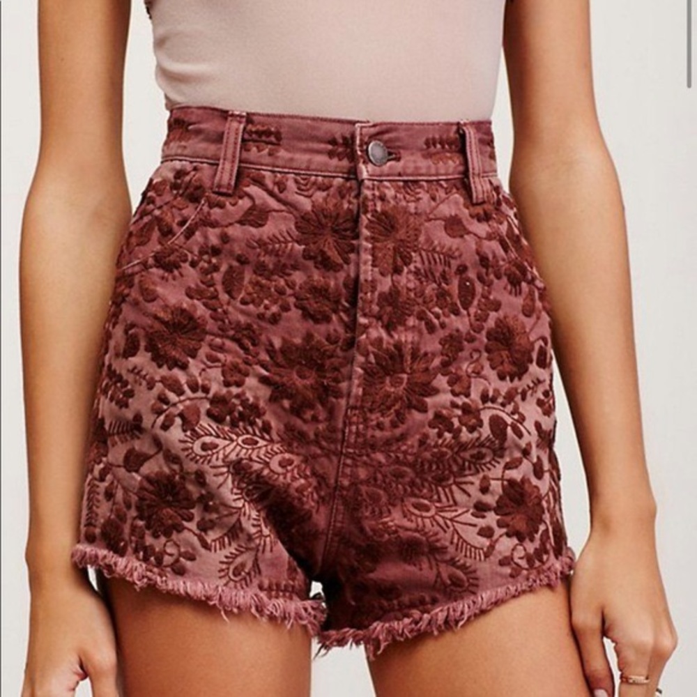Free People Etienne Fields High Waisted Shorts
